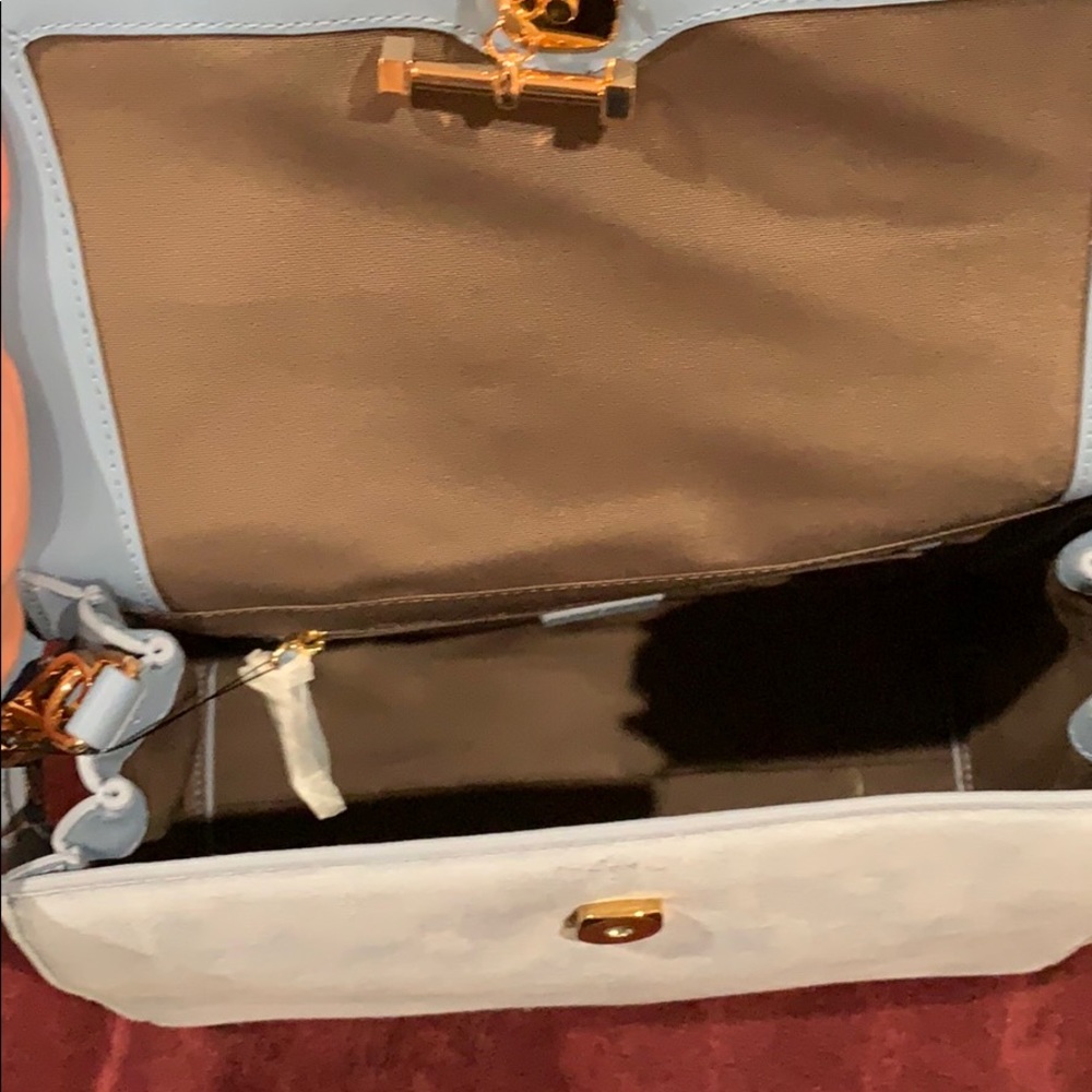 Luna italy Paley Leather Satchel in Light Blue - Picture 6 of 6